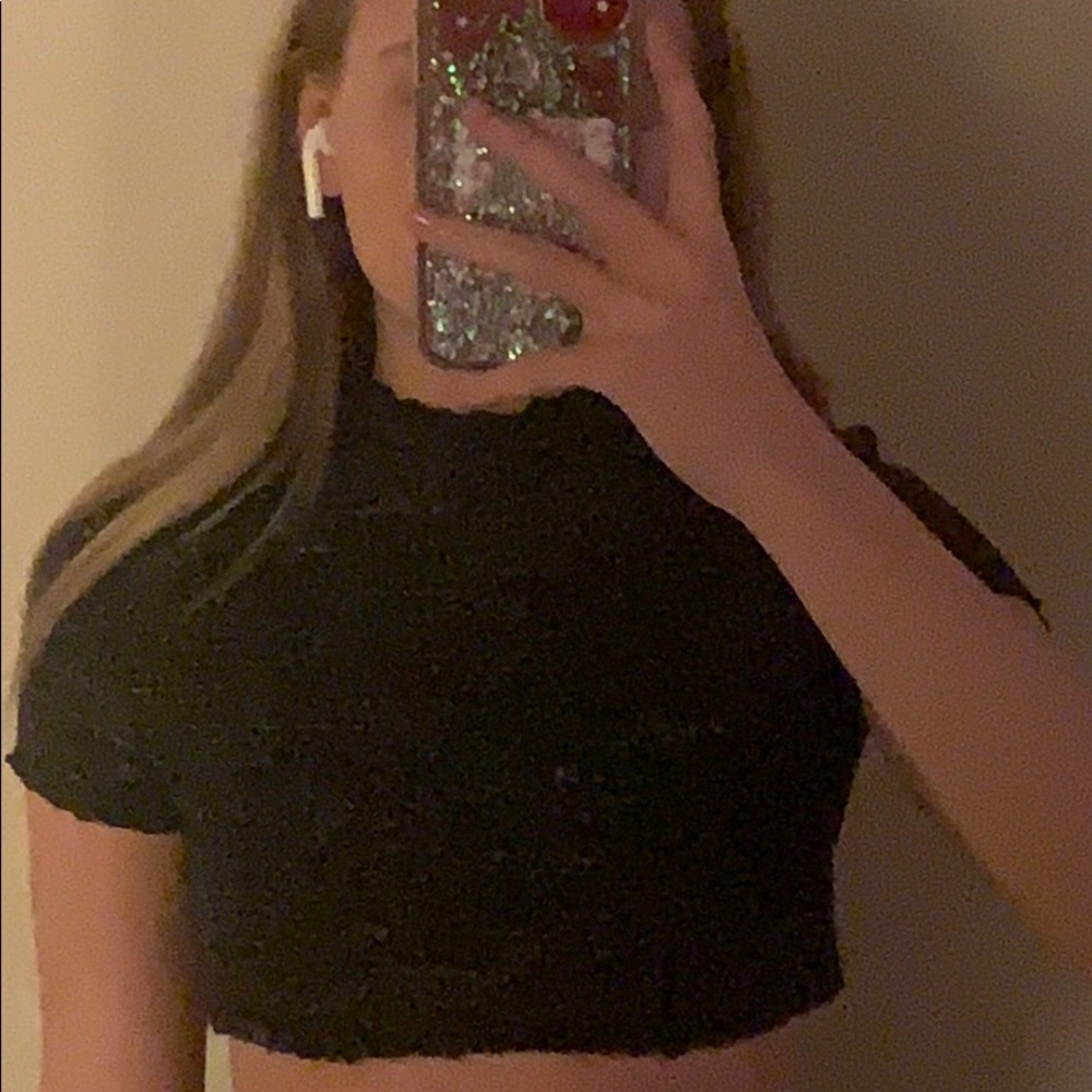 Cropped turtle neck
